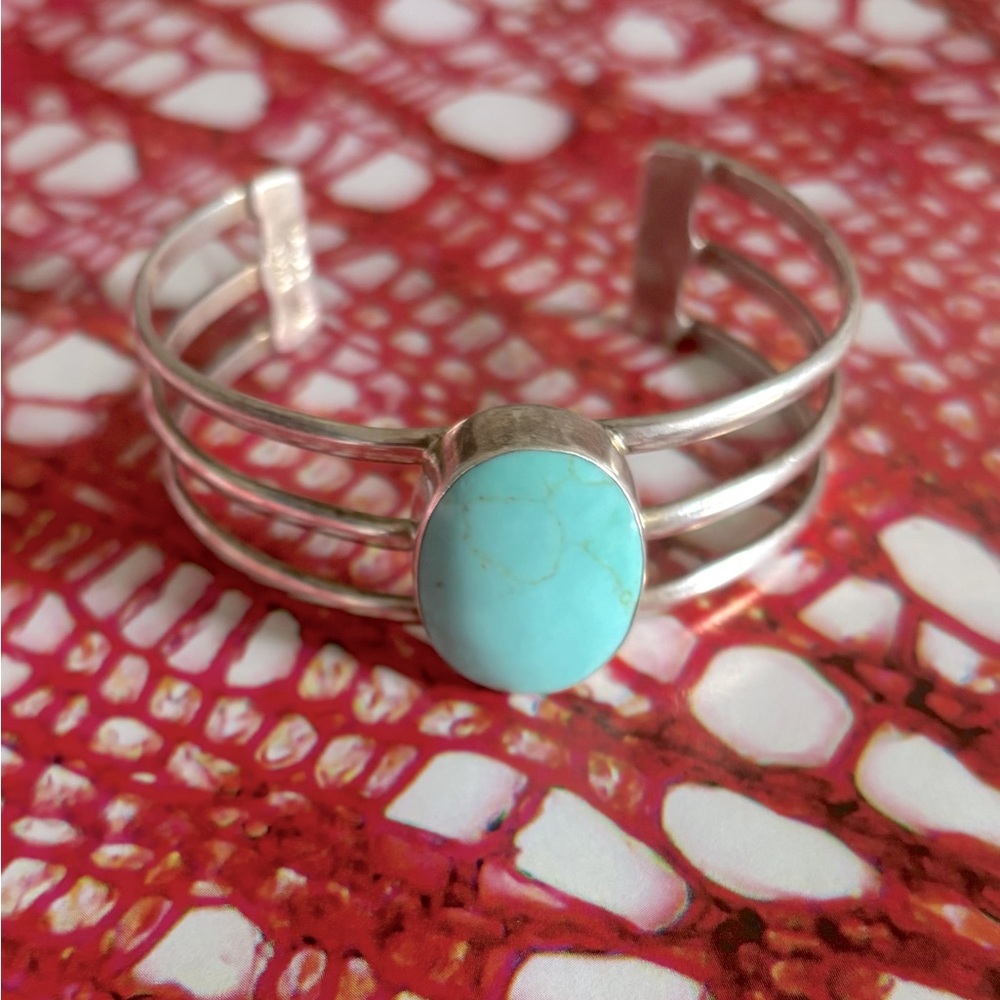 Sterling Silver and Turquoise Cuff Bracelet